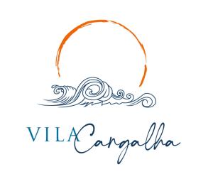 ein Logo für eine Yacht-Firma mit einer Welle in der Unterkunft Vila Cangalha in Camocim