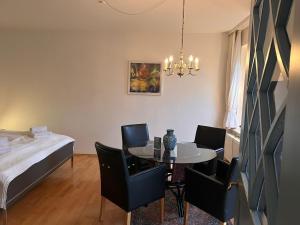 Postel nebo postele na pokoji v ubytování Kutscherhaus I