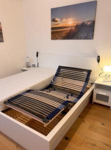 Postel nebo postele na pokoji v ubytování 1610 - Haus "Am Kurpark"