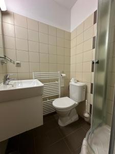 Koupelna v ubytování HOTEL ZELENÝ DVOR