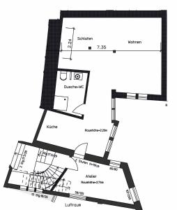 un plan d'étage d'un bâtiment dans l'établissement Fuxbau, à Neustadt an der Weinstraße