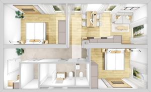 a rendering of a bathroom in a house at Arton Lachtal - Apartments Steiermark in Lachtal
