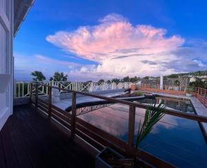 a view from the balcony of a house at Bourbon Horizon in La Possession