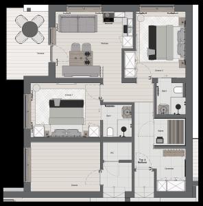 Jaggling Appartements平面图