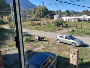エル・ボルソンにあるApartamento El Bolsón BTC 2の車の横に立つ犬