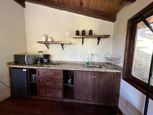 Η κουζίνα ή μικρή κουζίνα στο Cabañas VIP Mazamitla