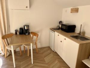 Kuchyň nebo kuchyňský kout v ubytování Studio tout confort Annecy