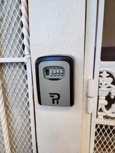 a parking meter on the side of a truck at Residencia NILAYA in Las Terrenas