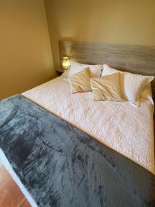 門多薩的住宿－CHACRAS Lodge，一张大床,上面有两个枕头