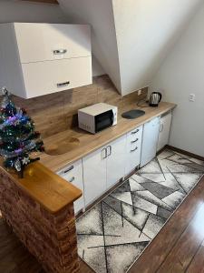 Kuchyň nebo kuchyňský kout v ubytování Apartament u Mrugały