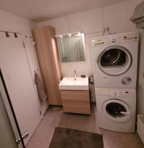 Koupelna v ubytování Trevligt hus/stuga i Svärtinge