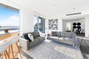 Area soggiorno di Nook Melbourne Apartments : Jane Bell Lane - Melbourne CBD