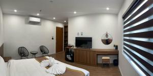 Μια τηλεόραση ή/και κέντρο ψυχαγωγίας στο Diamond Hotel Quảng Bình +18 φωτογραφίες
