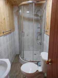 卡斯特羅的住宿－Cricri，带淋浴、卫生间和盥洗盆的浴室