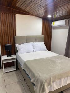 En eller flere senge i et værelse på Tabaco Studio a solo 5 minutos de Playa Carrillo