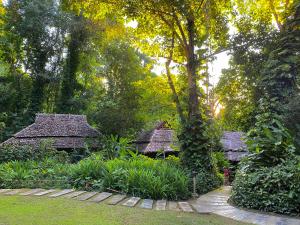 a group of huts with trees and plants at Fern Resort Mae Hong Son in Mae Hong Son