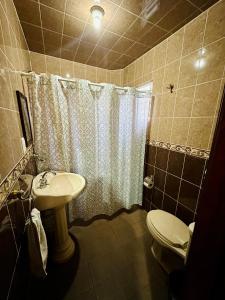 Koupelna v ubytování Hotel Monarca Tlalpujahua