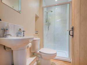 a bathroom with a toilet and a sink and a shower at 2 Bed in Patterdale SZ470 in Patterdale