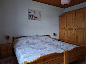 Łóżko lub łóżka w pokoju w obiekcie Appartment Resi wohlfühlen und relaxen