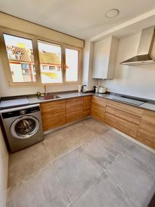 Køkken eller tekøkken på Moderno apartamento inteligente