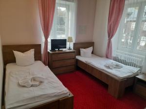 Posteľ alebo postele v izbe v ubytovaní Hotel Džbán