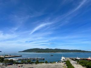 a view of a large body of water at JQ Citypads by Golden Stay in Kota Kinabalu