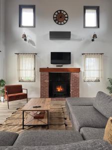 Posezení v ubytování Stone House Datça Blok-B