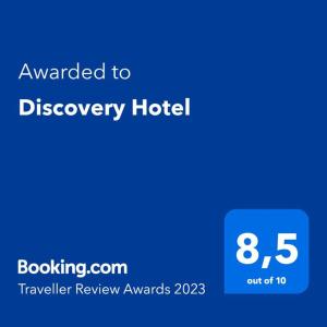 Certifikát, hodnocení, plakát nebo jiný dokument vystavený v ubytování Hotel Discovery Thassos