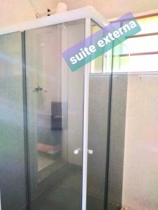 Koupelna v ubytování Chácara Felicidade