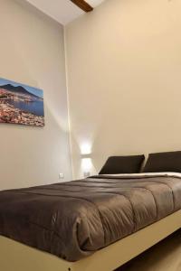 una camera da letto con un letto e un quadro sul muro di Casa We Love Napoli a Napoli Altre 23 foto