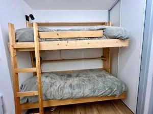 a bunk bed room with two bunk beds at Appartement Valloire, 2 pièces, 4 personnes - FR-1-263-529 in Valloire