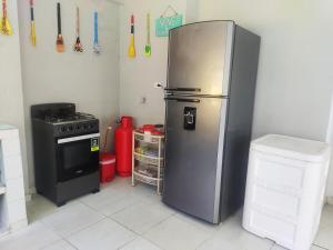 Kuchyň nebo kuchyňský kout v ubytování Amalaya Hostel