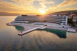 an aerial view of a large hotel on the water at Grand Hotel View in Postira