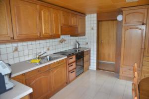 Kuchyň nebo kuchyňský kout v ubytování Grosse, schöne Wohnung im Grünen