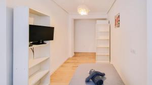- un salon avec un canapé et une télévision dans l'établissement Exclusive Guest Room Experience in Cozy & Modern Apartment - No other guests, à Valence