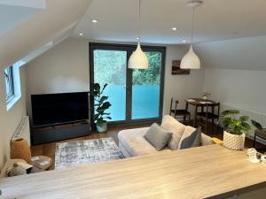 TV a/nebo společenská místnost v ubytování Flat in Budleigh Salterton
