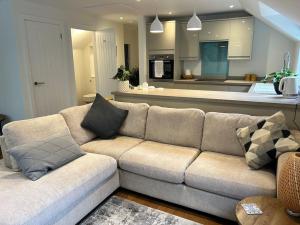 Posezení v ubytování Flat in Budleigh Salterton