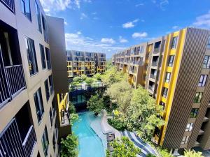 an aerial view of a river between two buildings at Phuket Town - Central Luxury in Phuket Town