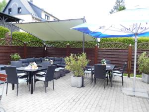 Patio nebo venkovní prostory v ubytování „Frische Quelle“ Jonsdorf