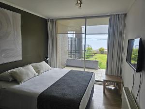 Postel nebo postele na pokoji v ubytování Espectacular Bahía Bonita Depto 14