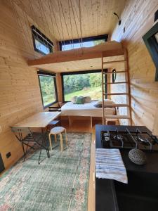 Kuchyňa alebo kuchynka v ubytovaní Tiny House MOOSE HOME Les Chaumes