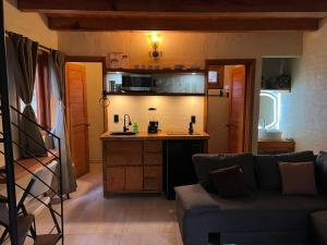 Kuchyň nebo kuchyňský kout v ubytování CABAÑAS SAN MATEO en mazamitla