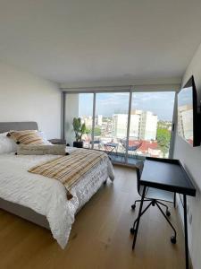 Katil atau katil-katil dalam bilik di depto con alberca zona condesa