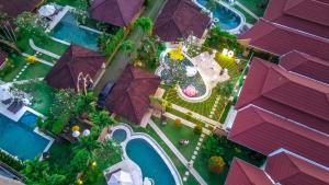 an overhead view of a resort with a swimming pool at Bali Dyana Villas in Seminyak