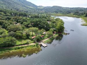 an island in the middle of a river at Mangoya Lounge 