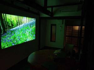 TV a/nebo společenská místnost v ubytování Retro Villa Fooga 昭和町屋貸切 風雅