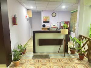ニール島にあるPurnima Residency , Lakshmanpurのカウンター付き鉢植えの部屋
