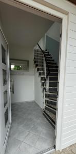 a staircase leading up to a house with a stair case at LaPurka ll Home in Nordhorn