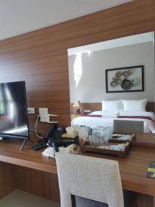 TV a/nebo společenská místnost v ubytování Bangnu Greenery Resort