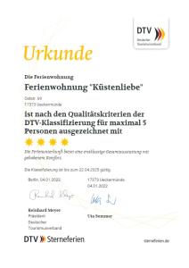 una lettera di rifiuto per un documento di verifica della verifica della ridondanza per un lavoro di dkarma di Ferienwohnung "Küstenliebe" a Ueckermünde